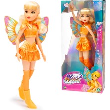 Happy Trend Winx Fairy Doll – Stella With Glitter Wings & Articulated Joints – Removable Fairy Accessories – Radiant Transformation Look – Official Winx Club Toy For Girls – Ages 4+