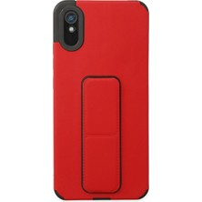 Uryport Xiaomi Redmi 9A Kılıf Mega Standlı Silikon - Kırmızı
