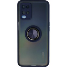 Uryport Oppo A54 4g Kılıf Montreal Yüzüklü Silikon Kapak - Lacivert