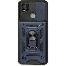 Uryport Realme C11 2021 Kılıf Pars Lens Yüzüklü Silikon - Lacivert