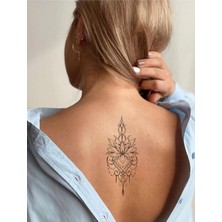 Brf Store Irmakxx Bearpear Mandala Desenli Lotus Geçici Dövme, Kadın Geçici Dövme, Mandala Tattoo