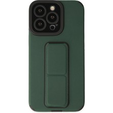Uryport Apple iPhone 14 Pro Kılıf Mega Standlı Silikon - Yeşil