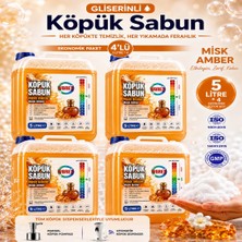 Wbrex Premium Gliserinli Köpük Sabun 5 lt x 4 Adet  Misk Amber Kokulu