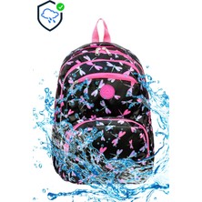 LilyMoon Sweet Plus Yusufçuk Desenli Su Itici Kız Çocuk Okul Sırt Çantası - Su Geçirmez 45X32X18 cm