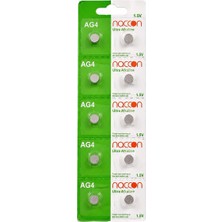 10 Adet Naccon Ag4, LR626, LR66, 177/376/377, SR626, SR626SW Düğme Pil