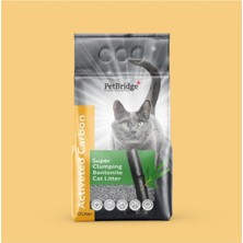 Petbridge Aktif Karbon, Süper Topaklaşan Bentonit Kedi Kumu, 10 Lt