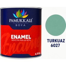 Pamukkale Arge Toptan Enamel Sentetik Parlak Yağlı Boya 0.75 kg Turkuaz 6027