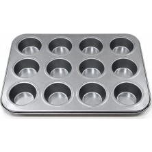 HemenGo 12'li Metal Muffin Kek Kalıbı