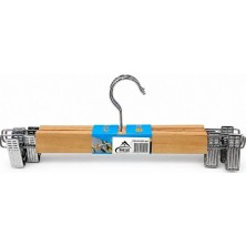HemenGo 3'li Ahşap Mandallı Etek Askısı 33 cm