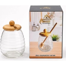 HemenGo Meşe Bal Kavanozu Kaşıklı 340 ml