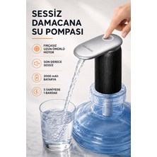 Evo House Ultra Sessiz Şarjlı Otomatik Damacana Su Pompası Yüksek Hızlı Akış 2000MAH Pil