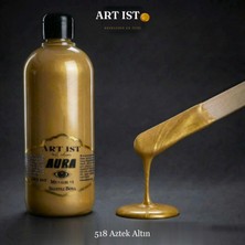 Art Ist Aura Tombul Metalik ve Sedefli Boya 500ML - Aztek Altın