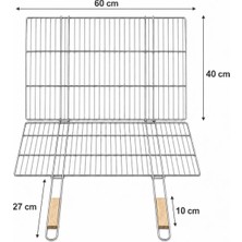 Kral Mangal 60x40 cm Mangal Teli Çift Kulplu Güvenli Taşıma Özelliği