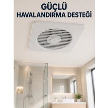 Timion Mey Ithalat® Dekoratif Banyo ve Mutfak Aspiratörü 150 mm 20,8 x 20,8 cm 20 W Havalandırm