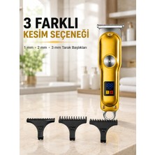 HemenGo T Bıçaklı Erkek Tıraş Makinesi USB Şarjlı LED Göstergeli Turbo Özellikli Saç Sakal Kesme M