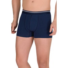 Berrak Erkek Lacivert 6'lı Paket Likralı Boxer-Lacivert-S