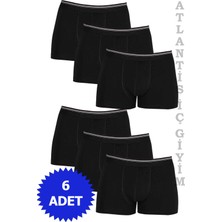 Berrak Erkek 6'lı Boxer %95 Pamuk-Siyah-3xl