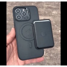 Madam Case Apple iPhone 16 Uyumlu Siyah D-Ming M-Safe Kartlıklı Standlı Deri Premium Kılıf
