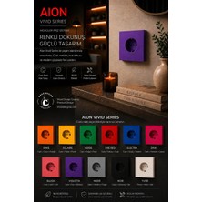 Mooddesign Aıon Collection - Vıvıd Series (Vıoletta) /(Tüm Prizler Ile Uyumludur) Minimal Mat Tasarım Priz / Premium Dekoratif Canlı Renkler Serisi (Mor)