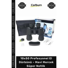 Carlburn #dürbün Su Geçirmez Nikula 10X50 Profesyonel El Dürbünü – Mavi Mercek – Süper Netlik – 1000M/56M