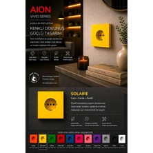 Mooddesign Aıon Collection - Vıvıd Series (Solaıre) /(Tüm Prizler Ile Uyumludur) Minimal Mat Tasarım Priz / Premium Dekoratif Canlı Renkler Serisi (Sarı)