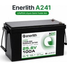 Enerlith A241 25.6V 100AH Lifepo4 Lityum Akü 100A Maks. Deşarj Akımı