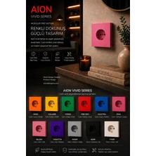 Mooddesign Aıon Collection - Vıvıd Series (Blush) /(Tüm Prizler Ile Uyumludur) Minimal Mat Tasarım Priz / Premium Dekoratif Canlı Renkler Serisi (Pembe)