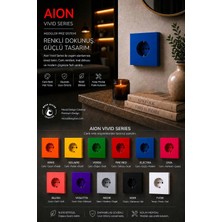 Mooddesign Aıon Collection - Vıvıd Series (Electra) /(Tüm Prizler Ile Uyumludur) Minimal Mat Tasarım Priz / Premium Dekoratif Canlı Renkler Serisi (Mavi)
