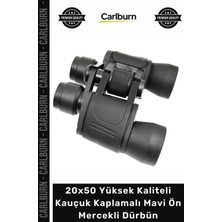 Carlburn #dürbün Hızlı Odaklı Instafocus 20X50 Yüksek Kaliteli Kauçuk Kaplamalı Mavi Ön Mercekli Dürbün