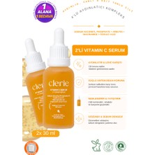 Clerie C Vitamini Cilt Serumu Leke Karşıtı Aydınlatıcı Ton Eşitleyici 2'li Set 2X30 ml