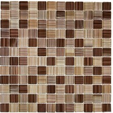 Mozaikristal Mutfak Tezgah Arası ve Tüm Yüzeyler Için 23X23X4MM. Kahve Gülü 30X30CM. Fileli Kristal Mozaik.