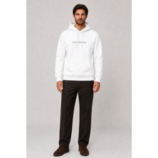 Redline Consume Erkek Regular Fit Kapüşonlu Sweatshirt Beyaz