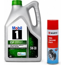Mobil 1 Esp Formula P Dexos2 Dpf Motor Yağı 5W-30 5 Litre + Würth Balata Spreyi 500 ml