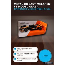 MiraLive Metal Diecast 1:43 Mclaren F1 Çek Bırak Araba - Lisanslı Model, Koleksiyonluk Oyuncak BX-313634