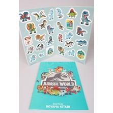 x Dekomus Lisanslı Jurassic World Çıkartmalı Boyama Kitabı