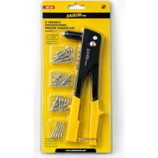 Belirtilmemiş Şahin Tools 4 Uçlu Profesyonel Perçin Tabancası Seti – 4 Farklı Perçin Ucu ve Perçinler Dahil SHT-254