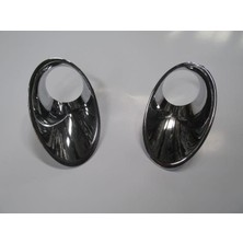 Oto101 Renault Megane- 3- Hb- 12/13; Sis Lamba Kapağı Çerçeve Nikelajı Sağ/sol Set 2 Parça