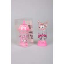 x Dekomus Lisanslı My Melody & Kuromi My Mug Boncuklu ve 3D Figürlü Tek Bıçaklı Kalemtraş Seti