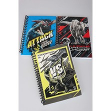 x Dekomus Lisanslı Jurassic World A6 Bloknot Tek Adet