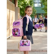Masterpack School Manifest Tasarımlı Kız Çocuk 3'lü Okul Seti -Ilkokul/ortaokul Sırt Çantası,beslenme Çantası ve Kalemlik
