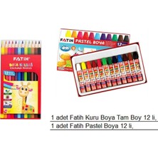 Okul Fatih Boya Seti Kuru Boya, Pastel Boya 2 Li