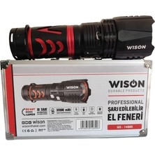 Wison WS-1010 Şarjlı El Feneri 5500 Lümen 13200 Mah Su Geçirmez Profesyonel