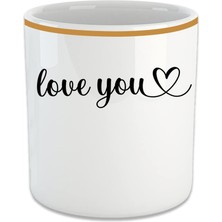 Die Grup Vıvas Love You Espresso, Double Türk Kahvesi Fincanı - Kulpsuz Bardak