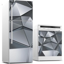 Die Grup Buzdolabı ve Bulaşık Makinası Beyaz Eşya Sticker Kaplama 3D Metal