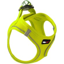 Die Grup Leon Pet Air Mesh Neon Sarı Göğüs Tasması Medium