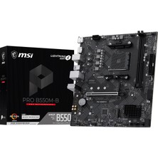 Die Grup Msı MB Pro B550M-B Am4 Ddr4 4600(OC) HDMI Dp 2x M.2 USB 5gbps Matx