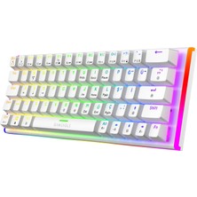 Die Grup Gameagle%60 Mekanik Gaming Klavye, Tam Anti-Ghosting, 50 Milyon Tuş Ömrü, 11 Farklı Rgb Efekt, 64 Tuşlu Oyuncu Klavyesi, Abs Gövde, Türkçe Q Klavye, Win Tuş Kilidi, Beyaz Kırmızı Switch Klavye Kb-27