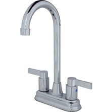 Die Grup Kingston Brass KB8491NDL Nuvofusion Bar Musluk, 10,5 cm Emzikli Erişim, Parlak Krom
