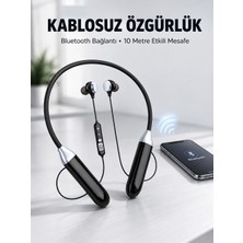 Epilons Mikrofonlu Boyun Bantlı Bluetooth Kulaklık Kablosuz Bağlantılı Ses ve Müzik Kontrollü Kulak Içi Kulaklık