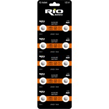 Die Grup 10 Adet Ag1 Alkaline Düğme Pil 1.5 Volt LR621 / 364/164 Alkali Düğme Piller